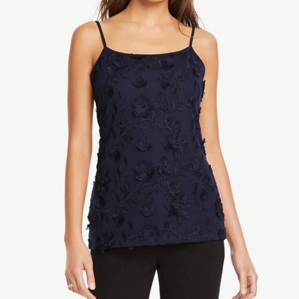 Ann Taylor Blue Lace Cami - Picture 1 of 8